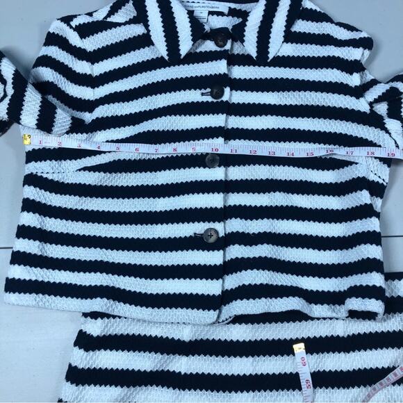 Diane Von Furstenburg navy/white skirt set M/L - Picture 6 of 10